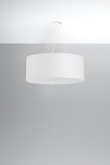 Lustre OTTO 70 blanc + 6x ampoule LED E27 3000K Warm 7.5W 620lm
