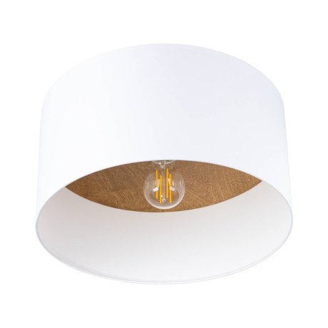 Plafond TELESTO blanc/marron clair + 1x ampoule LED E27 3000K Warm 7.5W 620lm