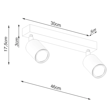 Plafonnier VERDO 2 noir