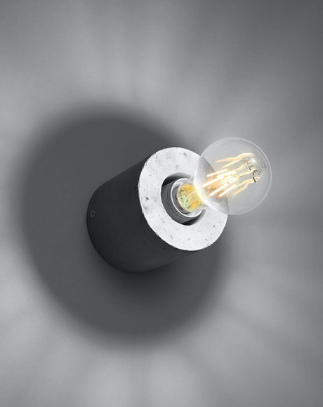 Applique SALGADO béton + 1x ampoule LED E27 4000K Froid 7.5W 650lm