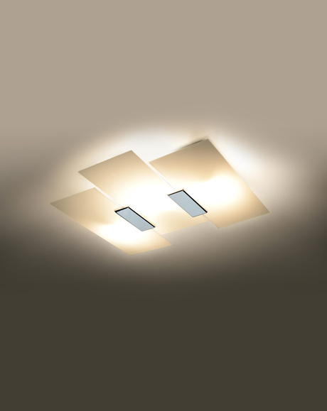 Plafond FABIANO + 3x ampoule LED E27 3000K Warm 7.5W 620lm