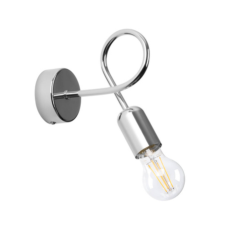 Applique SUPEŁ chrome + 1X ampoule LED E27 3000K Warm 7,5W 620lm