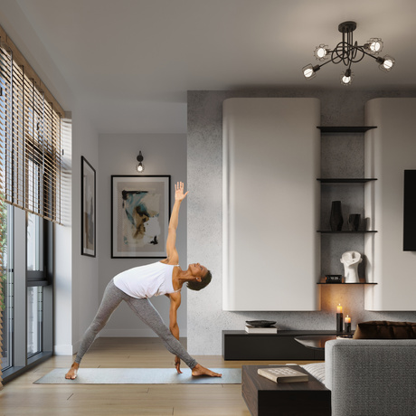 BELUCI 3 plafond noir + 3x ampoule LED E14 3000K Warm 7.5W 620lm