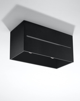 Plafond LOBO MAXI noir + 2x ampoule LED G9 4000K froide 4.5W 530lm