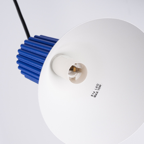Lampe suspendue ESTRIA 3P blanc/ultramarine