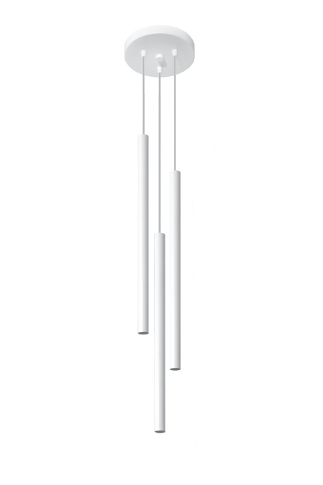 PASTELO Lampe suspendue 3P blanche + 3x ampoule LED G9 4000K froide 4,5W 530lm