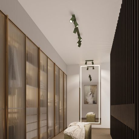 Plafonnier KARBON 60 vert olive