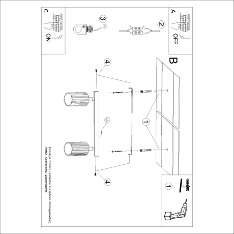 Plafonnier KARBON 2 rouge ocre