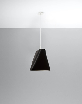 Lustre BLUM 1 noir + 1x ampoule LED E27 3000K Warm 7.5W 620lm