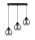 ALINO 3 lampe suspendue noire + 3x ampoule LED E27 3000K Warm 7,5W 620lm