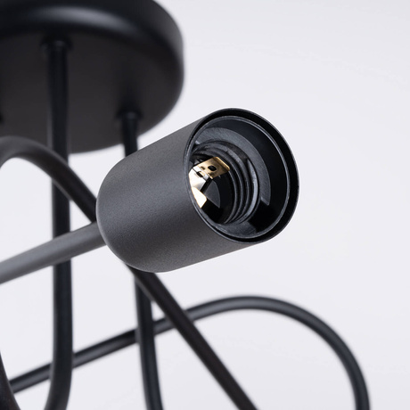 Lustre SUPEŁ 3 noir = 3X ampoule LED E27 3000K 7W 760lm