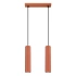 Lampe suspendue KARBON 2 rouge ocre