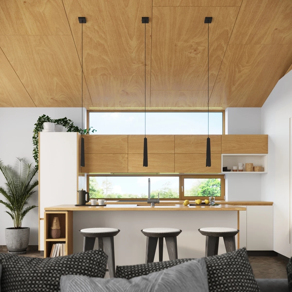 Lampe suspendue PRYSM 3L noir