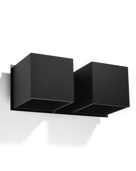 Applique QUAD 2 noire + 2x ampoule LED G9 4000K froide 4,5W 530lm