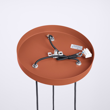 Lampe suspendue HALO 3P rouge ochra