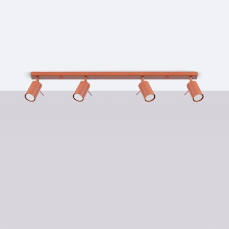 Plafonnier RING 4L rouge ochra