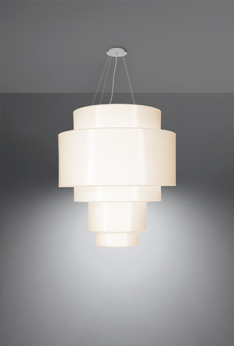 Lustre REFLEXION 80 blanc + 7x ampoule LED E27 4000K Froid 7.5W 650lm