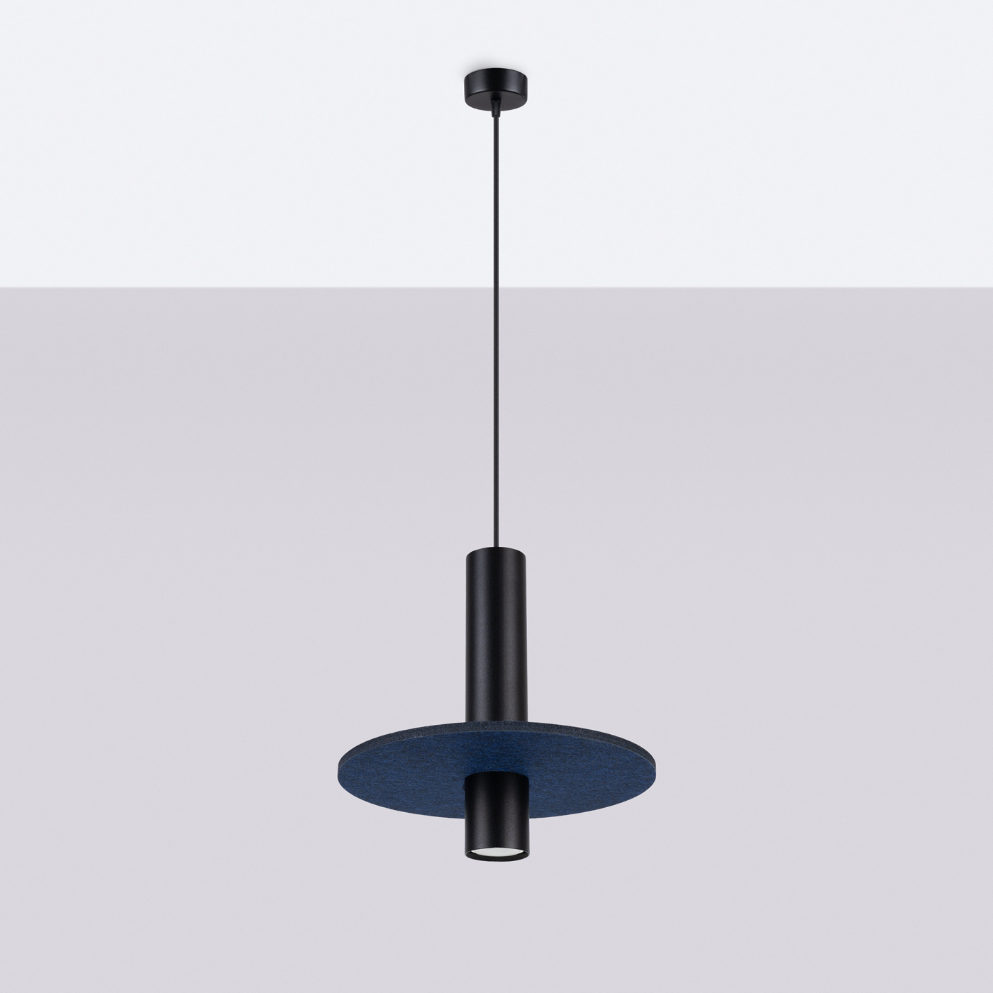 Lampe suspendue PELTA 1 noir/marine