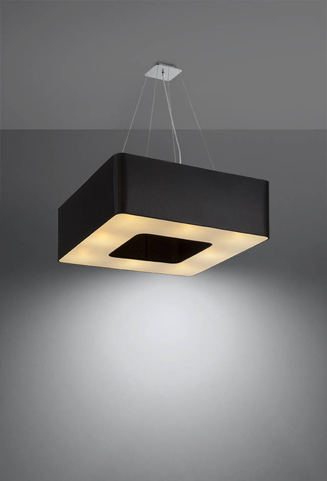 URANO 60 lustre noir + 8x ampoule LED E27 4000K Cold 7.5W 650lm