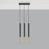 Lampe suspendue MOZAICA 3L noir/doré