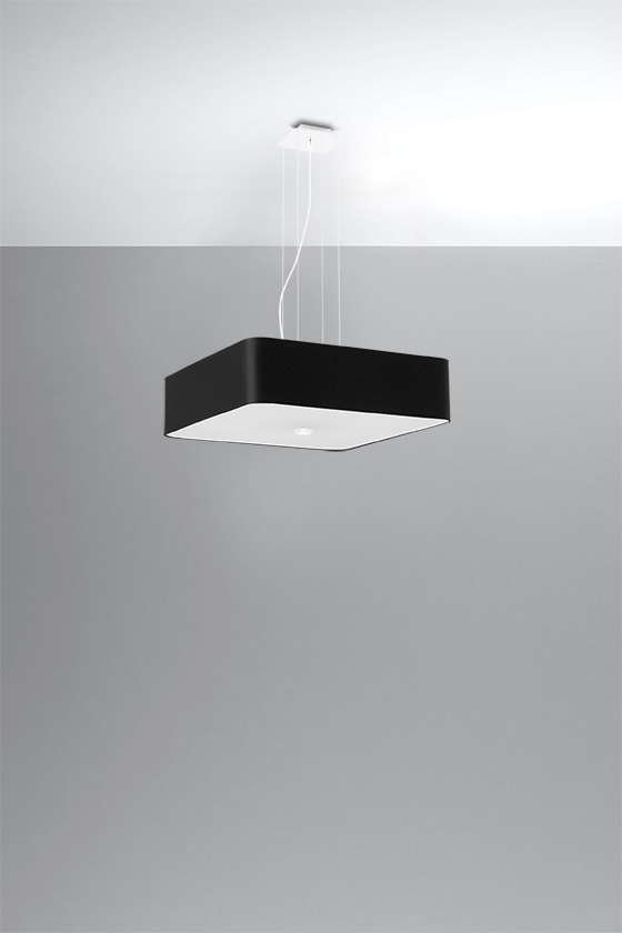 Lustre LOKKO 55 noir + 5x ampoule LED E27 3000K Warm 7.5W 620lm