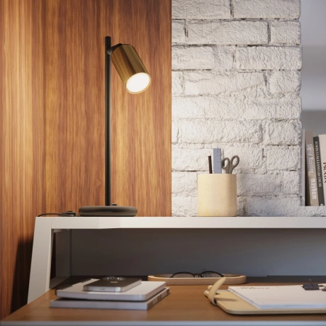 Plafonnier WINX 3P noir/doré