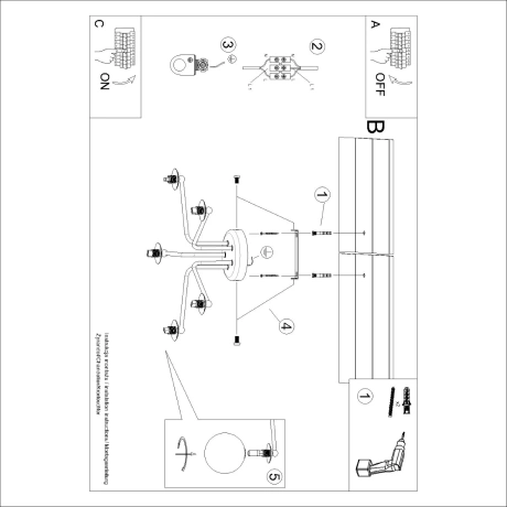 Lustre ASTRAL 5 noir
