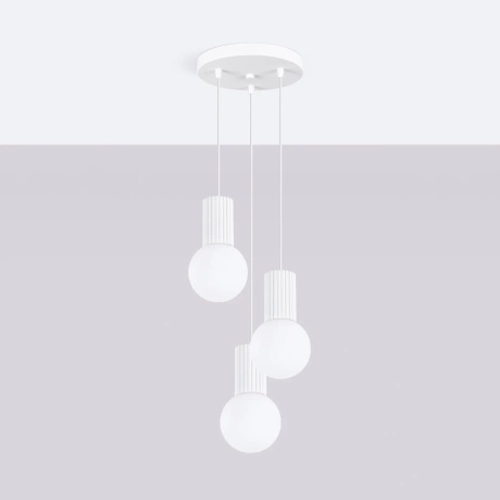 Lampe suspendue HALO 3P blanc