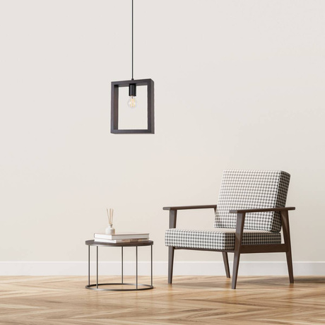 Lampe suspendue ARIES wengé + 1x ampoule LED E27 4000K Cold 7,5W 690lm