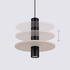 Lampe suspendue PELTA 1 noir/beige