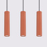 Lampe suspendue KARBON 3L rouge ocre