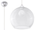 Lampe suspendue BALL transparente + 1x ampoule LED E27 3000K chaude 7,5W 620lm