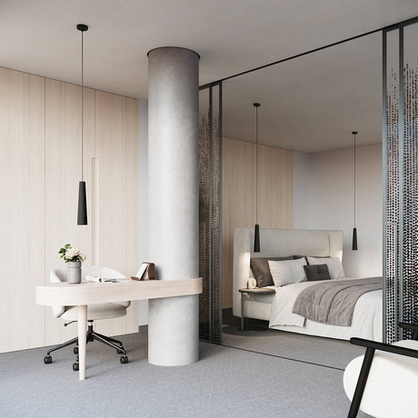 ELECTRA lampe suspendue béton noir + 1x ampoule LED GU-10 4000K Cold 7W 530lm