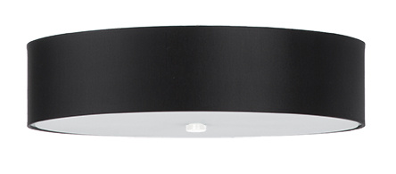 Plafond SKALA 50 noir + 5x ampoule LED E27 3000K Warm 7.5W 620lm