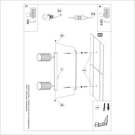 Plafonnier KARBON 2 taupe