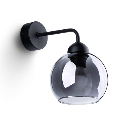 Applique ALINO 1 noire + 1x ampoule LED E27 3000K Warm 7,5W 620lm