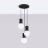 Lampe suspendue HALO 3P noir