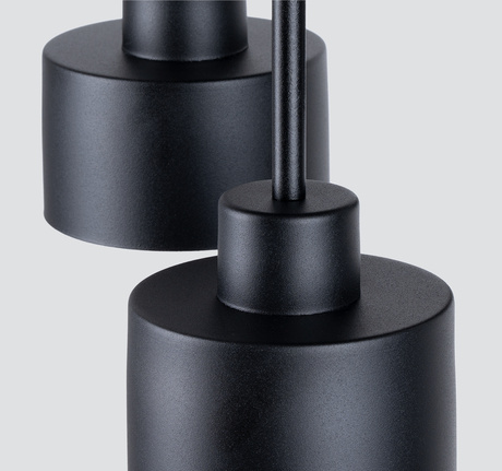 Plafond SAVAR 3 noir + 3x ampoule LED E27 3000K Warm 7.5W 620lm