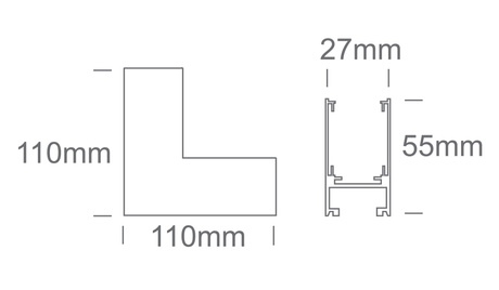 Angle mur à mur (IN) pour MYL.00531 & MYL.00532