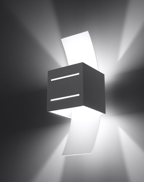 Applique LORETO gris + 1x ampoule LED G9 4000K Cold 4,5W 530lm