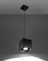 Lampe suspendue QUAD 1 noire + 1x ampoule LED GU-10 4000K froide 7W 630lm