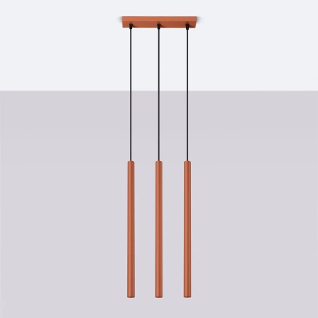 Lampe suspendue PASTELO 3 rouge ocre