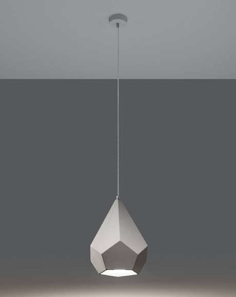 PAVLUS lampe suspendue en céramique blanche + 1x ampoule LED E27 4000K Cold 7,5W 650lm