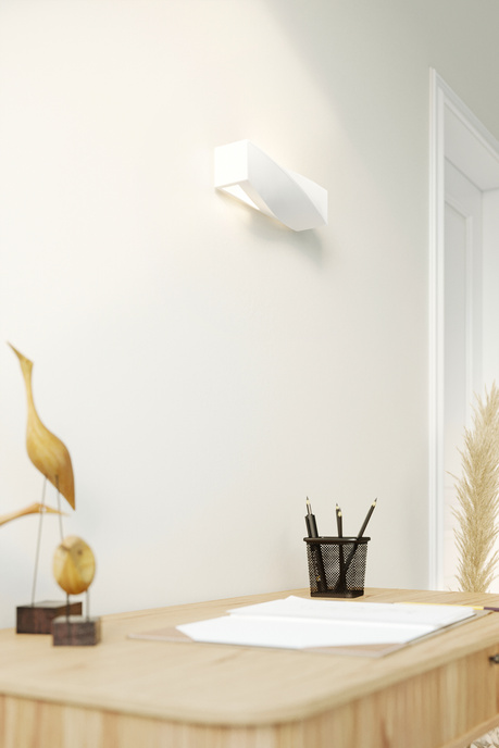 Applique en céramique SIGMA MINI blanc + 1x ampoule LED E27 3000K Warm 7.5W 620lm