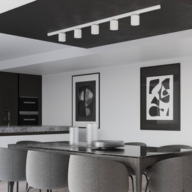 Plafonnier, 5 points, système de rail triphasé, ORBIS