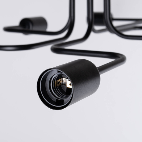 Lustre VECTOR 6 noir + 6X ampoule LED E27 3000K 7W 760lm