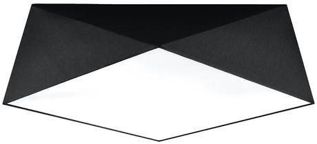 Plafond HEXA 45 NOIR + 3x Ampoule LED E27 4000K Froid 7.5W 650lm