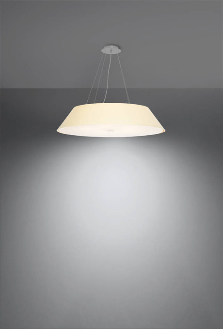 Lustre VEGA 70 blanc + 5x ampoule LED E27 3000K Warm 7.5W 620lm