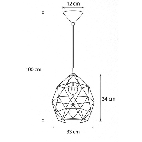 Lampe suspendue TRIOM 20 noir