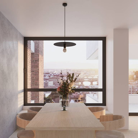 FLAVIO lampe suspendue noire + 1x ampoule LED E27 3000K Warm 7,5W 620lm